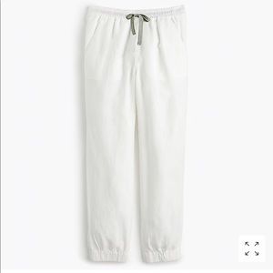 White linen joggers Point Sur